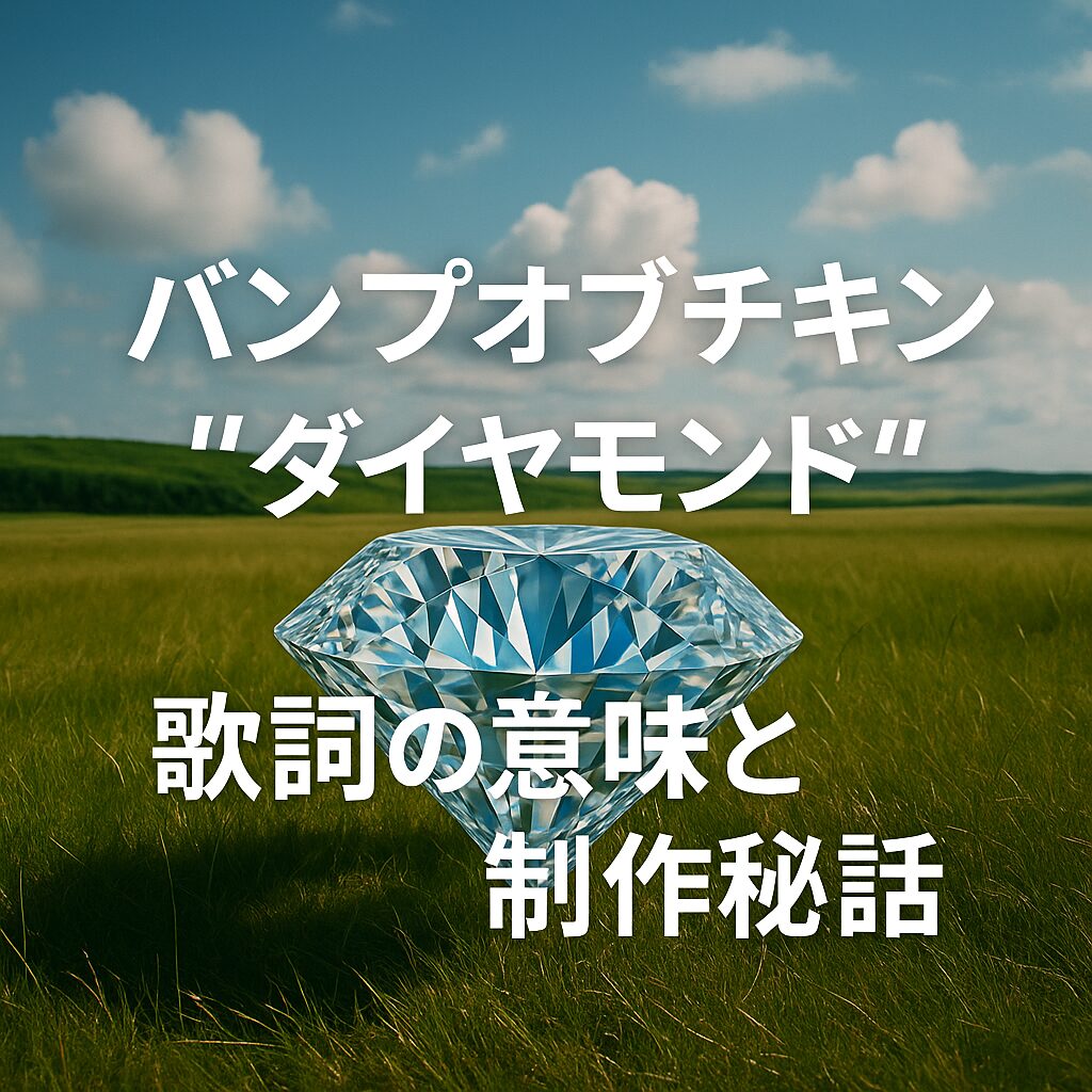 草原の中心に大きなダイヤモンドが輝く、バンプオブチキン「ダイヤモンド」を象徴する画像